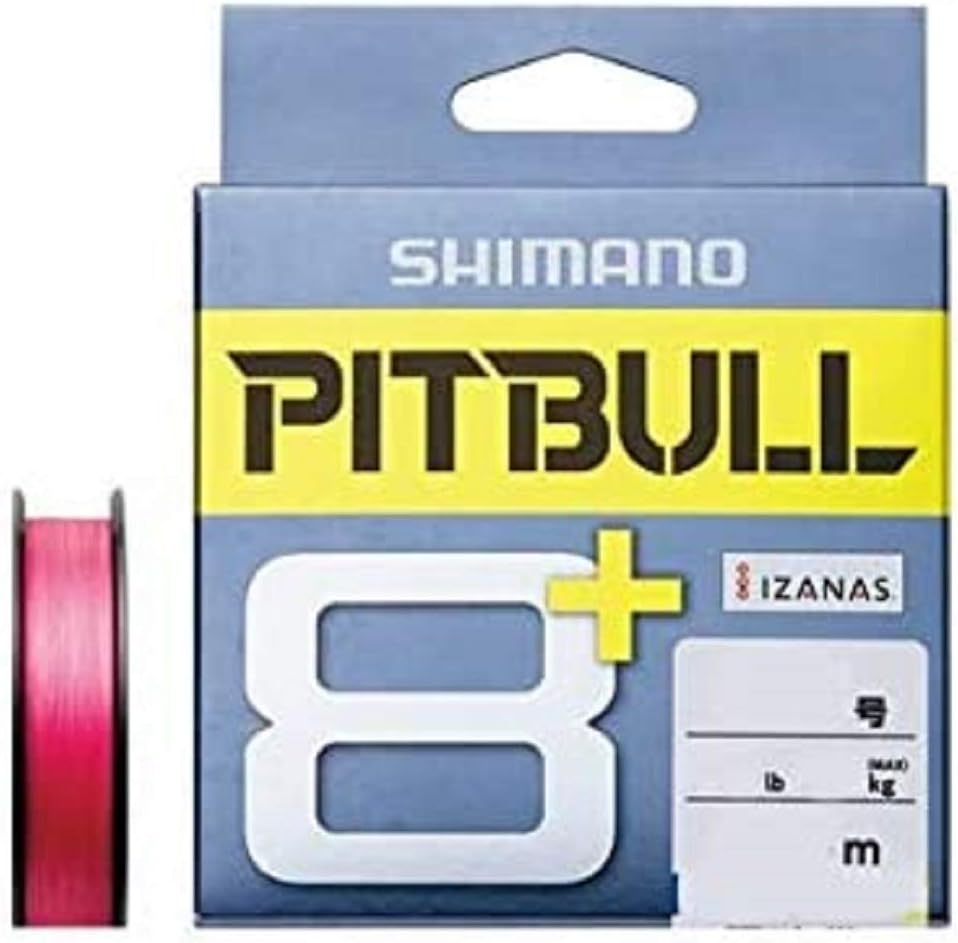 Shimano Pitbull 8+ PE Fishing Line, No. 0.4 to 2.0, 164.0/218.7 yd (150/200 m), 5 Colors, Traceable Pink