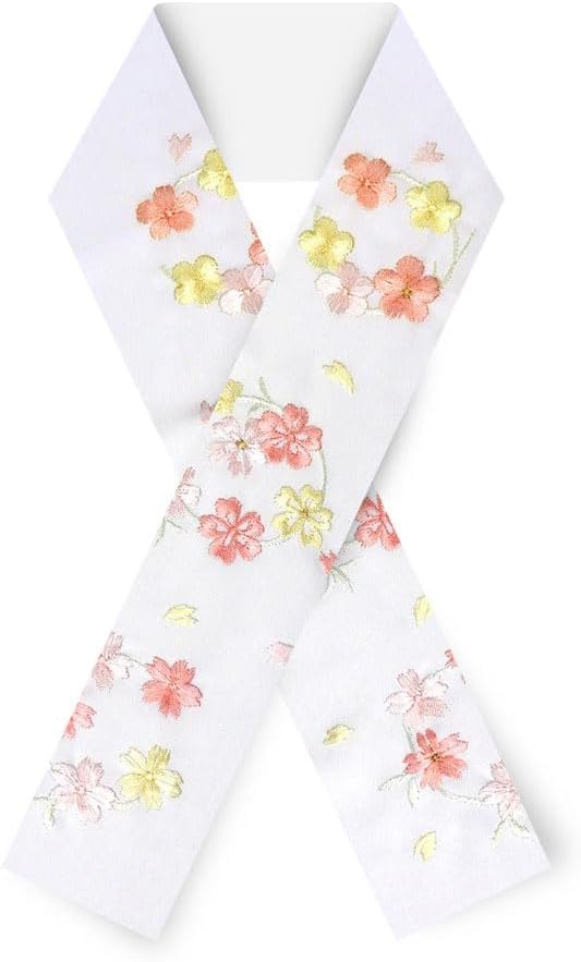 [NISHIORI] Embroidery, Half Collar, For Furisode, Kizakura, Kimono, White, Pink, Cream, Beige, Gold, Purple, Coming of Age Ceremony, Wedding, Graduation, Furisode, Visit Wear, Komon