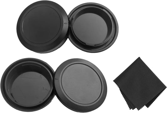 [2 Set] Compatible Rear Lens Cap + Camera Body Cover for Canon RF Mount Lens Lens Dust Cap Camera Cover Mirrorless SLR Camera