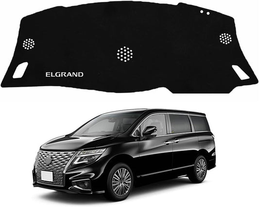ZdeduoCar Dashboard Mat for Nissan Elgrand E52 Model 3rd Generation Special Design UV Protection Insulated Flannel Dashboard Cover Anti-glare Anti-Slip Dashboard Protective Mat Easy Installation