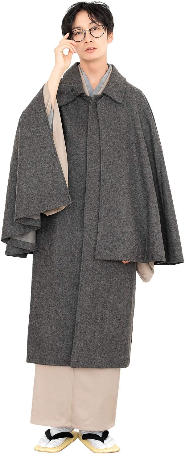 Kyoetsu Inverness Coat, Kimono Coat, Kimono, Men's, Men's