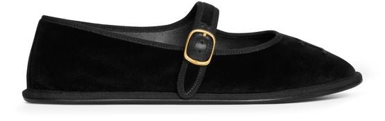 CELINE Eve Triomphe mary-jane ballerinas in velvet - Image 1