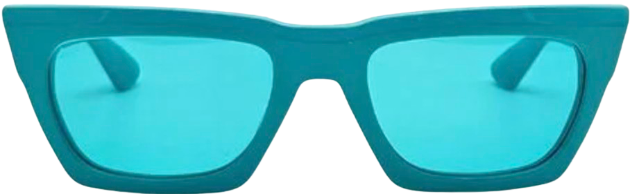 CHROME HEARTS 'CLITERALLY' TEAL SUNGLASSES
