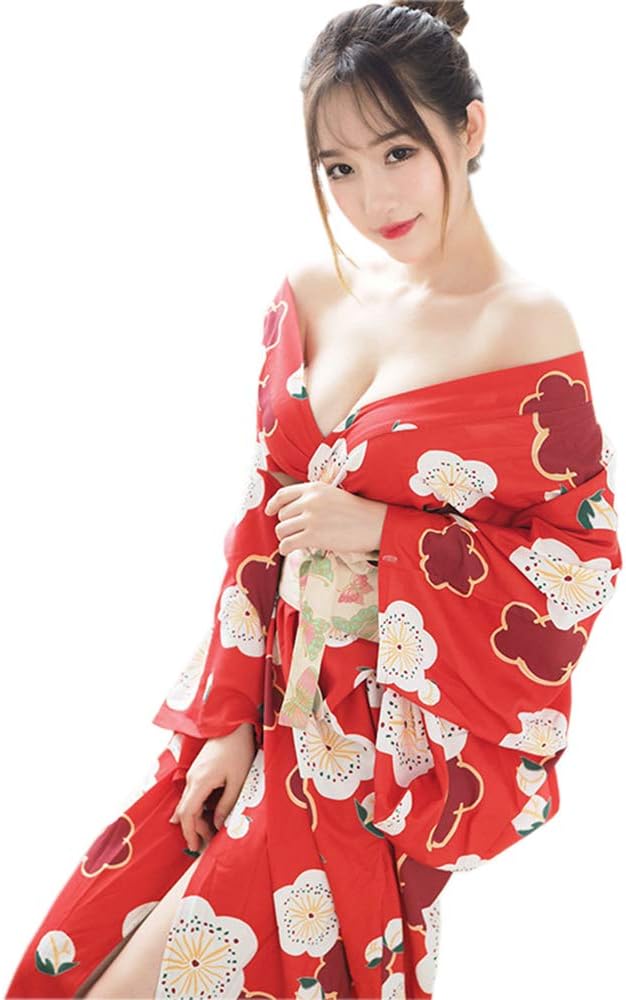 Yukata, Kimono, Cosplay, Sexy, Erotic, Extreme Etch, Courtesan, Lingerie, Costume, Baby Doll, Pajamas, Sleepwear, Cute, Front Opening, Yamato Nadeshiko, Japanese Costume, Women's, Female, Sexy