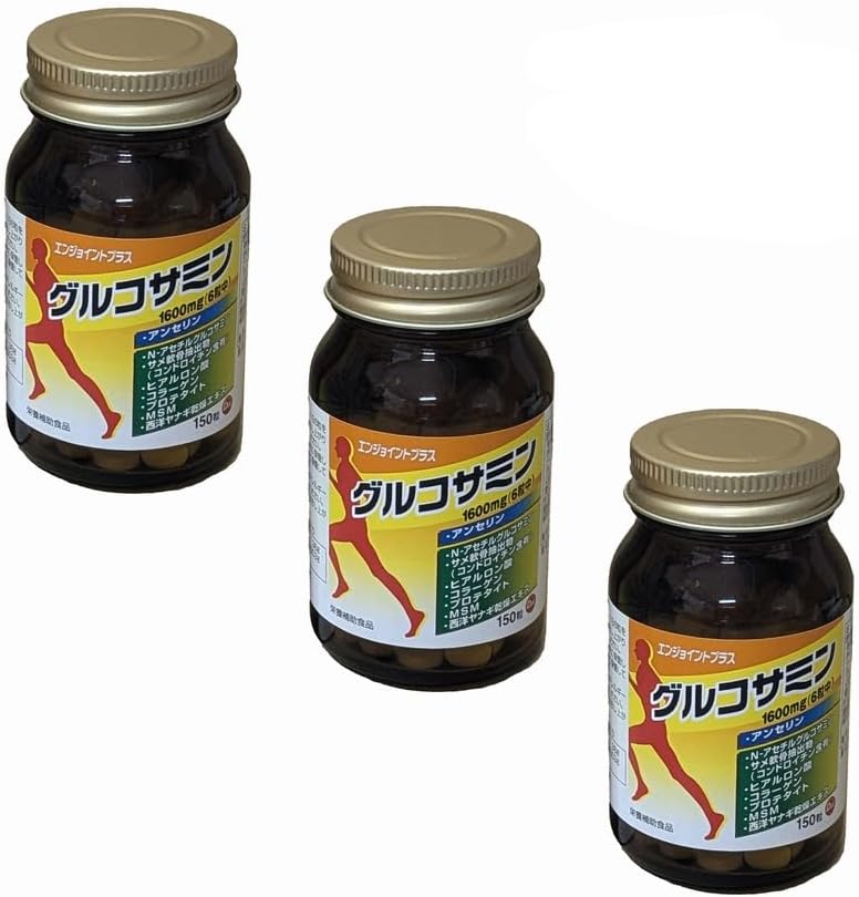 Daiichi Pharmaceutical Industry Glucosamine Enjoint Plus, 150 Capsules, 3 Boxes