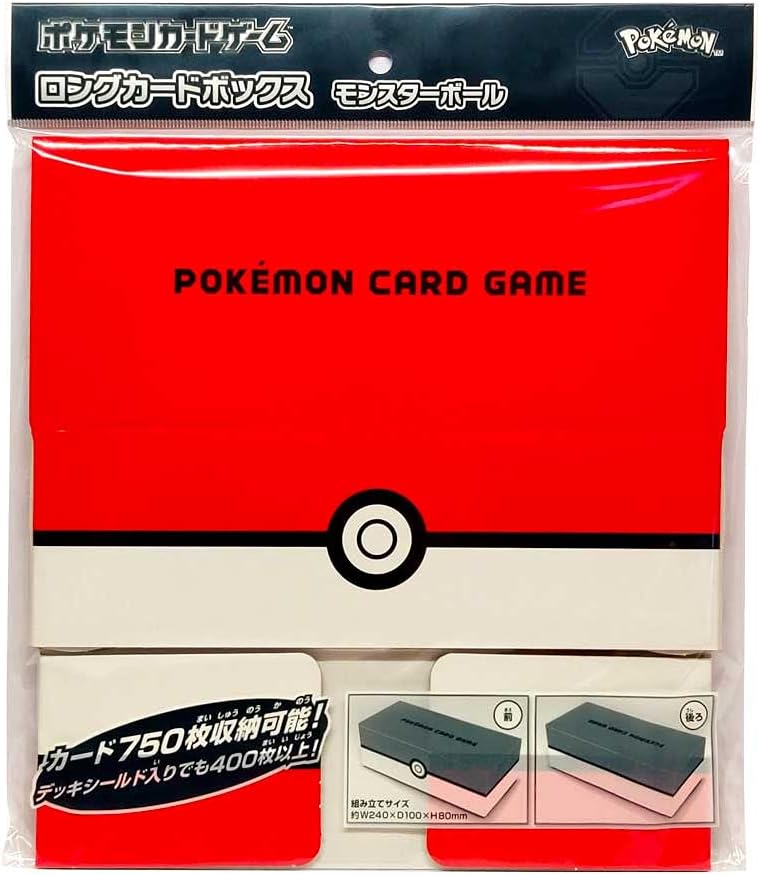 Pokemon Card Game Long Card Box Pokeball