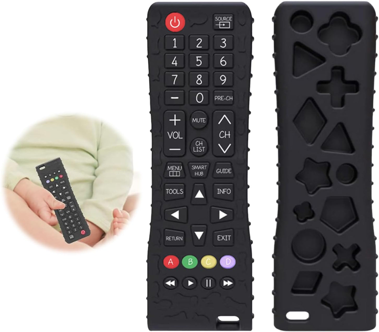 PAVIKE Baby Toy, Silicone, Teeth, Early Education, Educational Toy, Washable, Baby Remote Control Toy, Early Educational Toy, Sensory Stimulation, Baby Remote Control Toy, Early Education Sensory Toy,