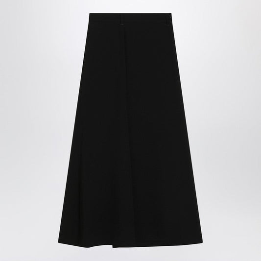 Balenciaga クレープのバレンシアガドレープブラックスカート - Image 1