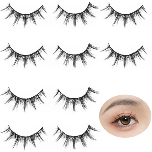 False Eyelashes, Imp False Eyelashes, Natural 5 Pairs Fashion False Eyelashes, Makeup False Eyelashes, Suitable for Daily Commutes, Parties, Weddings, Travels, Photography, Etc., Easy to Apply,