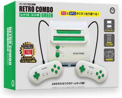 【コロンバスサークル】（FC/SFC用互換機）レトロコンボ GREEN - ファミコン/スーパーファミコン互換機