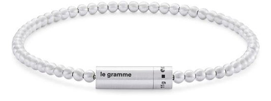 LE GRAMME ビーズブレスレット 11g シルバー925 スムースブラッシュド - Image 1