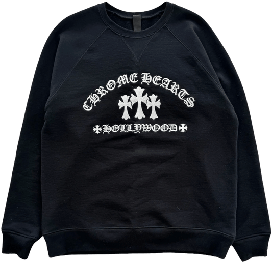 CHROME HEARTS 'KING TACO' BLACK EMBROIDERED CREWNECK