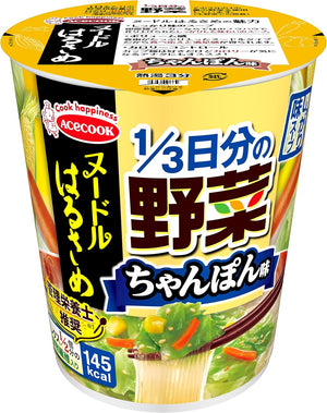 Acecook Noodle Harusame 1/3 Daily Value of Vegetables, Chanpon Flavor, 43g x 6 pieces