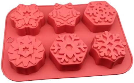 Silicone Mold, Snowflakes, Snowflakes, 6 Types, DIY, Handmade Chocolate, Sweets, Pastry, Chocolate, Baked Goods, Ice Mold, Valentine's Day, Cake Mold, Cake Mold