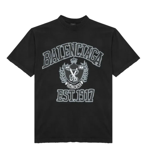 BALENCIAGA 'EST 1917' BLACK TEE