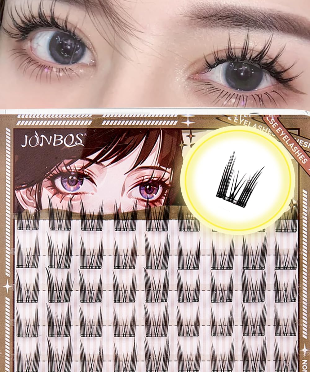 Partial False Eyelashes, Large Capacity, Natural Point Fit Eyelash Extensions, False Eyelash Bundles, For Actresses, Beginners, Eyelashes (SweetCat)