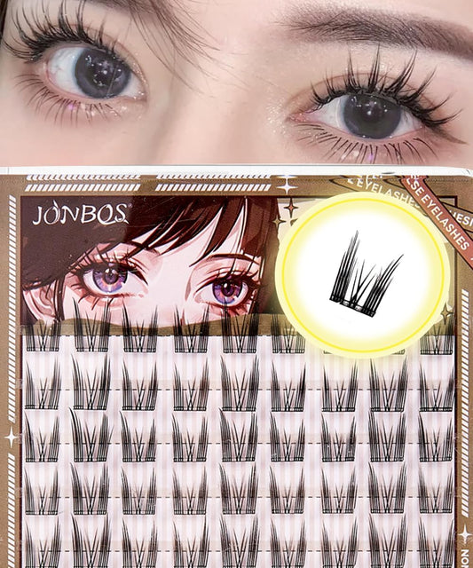 Partial False Eyelashes, Large Capacity, Natural Point Fit Eyelash Extensions, False Eyelash Bundles, For Actresses, Beginners, Eyelashes (SweetCat)