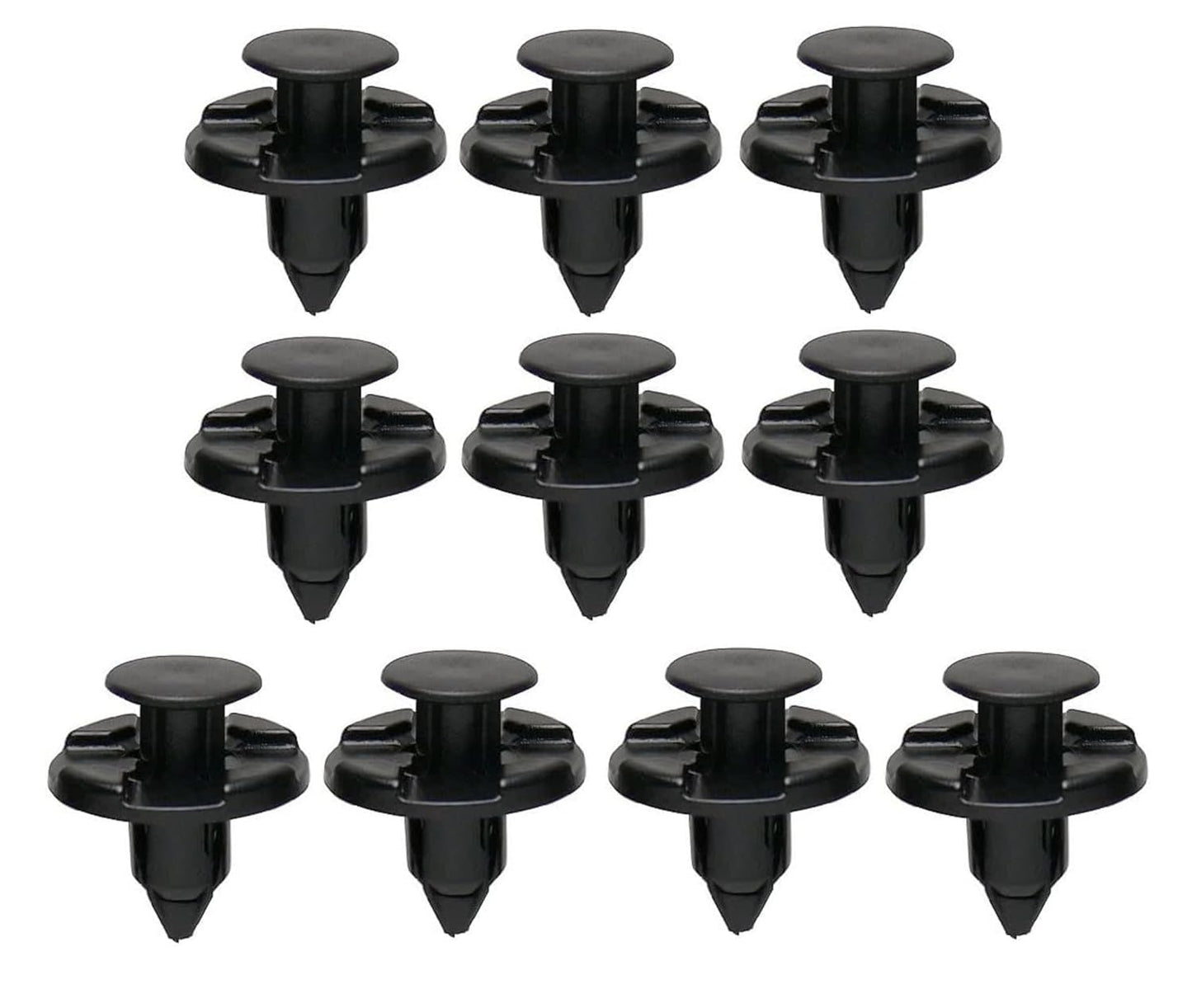 Nissan Daihatsu 01553-09321/90044-68320-000 44-2017 Plastic Trim Clips, Interior Panel Fasteners, Set of 10, Black
