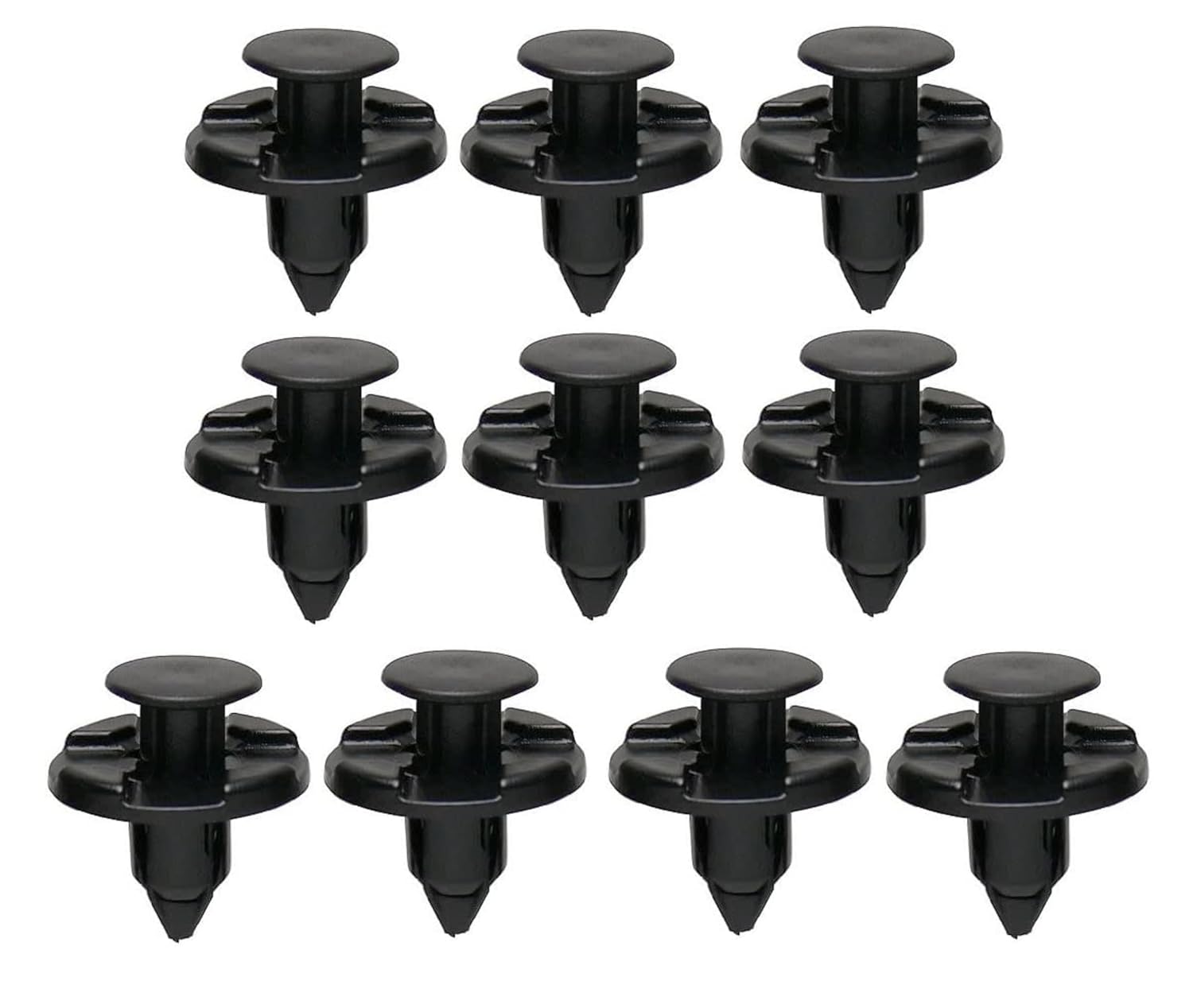 Nissan Daihatsu 01553-09321/90044-68320-000 44-2017 Plastic Trim Clips, Interior Panel Fasteners, Set of 10, Black
