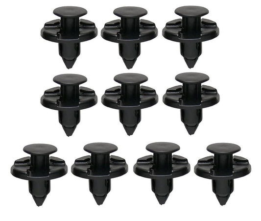 Nissan Daihatsu 01553-09321/90044-68320-000 44-2017 Plastic Trim Clips, Interior Panel Fasteners, Set of 10, Black