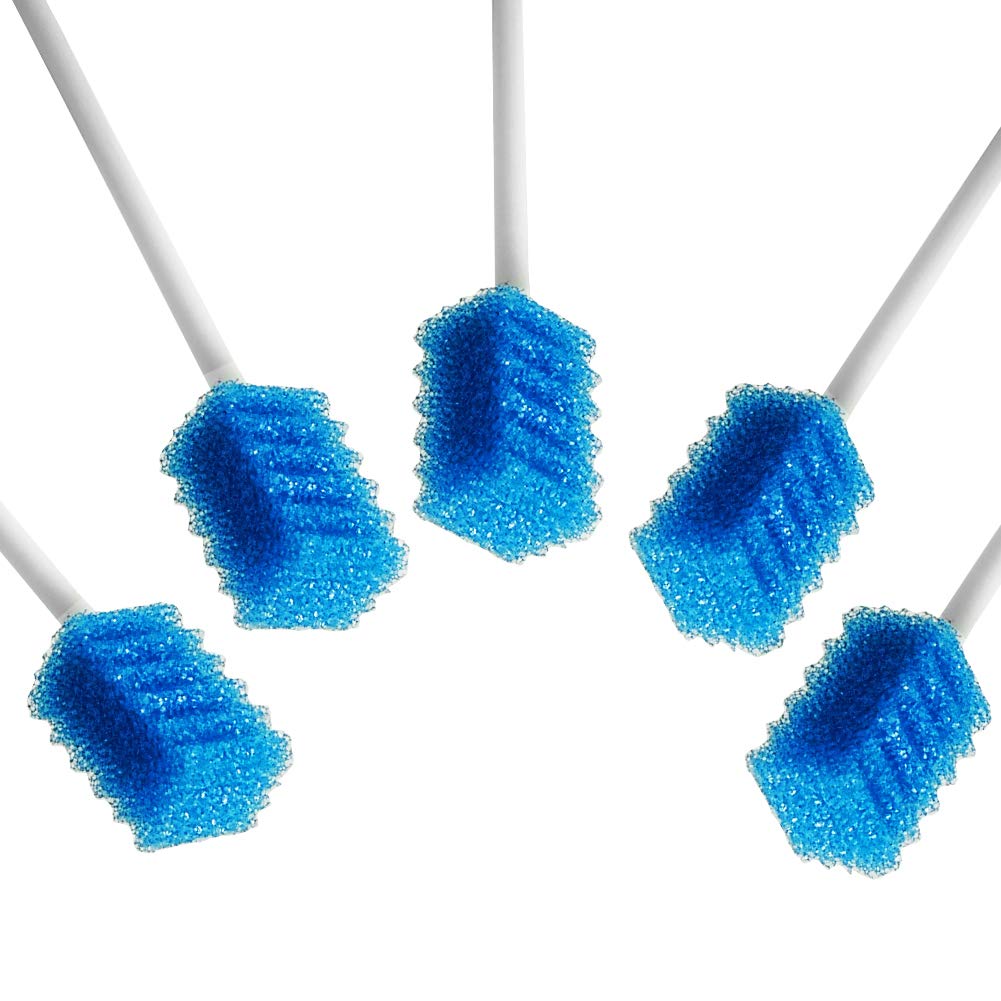 Hisopos de cuidado bucal desechables - Azul 100 unidades