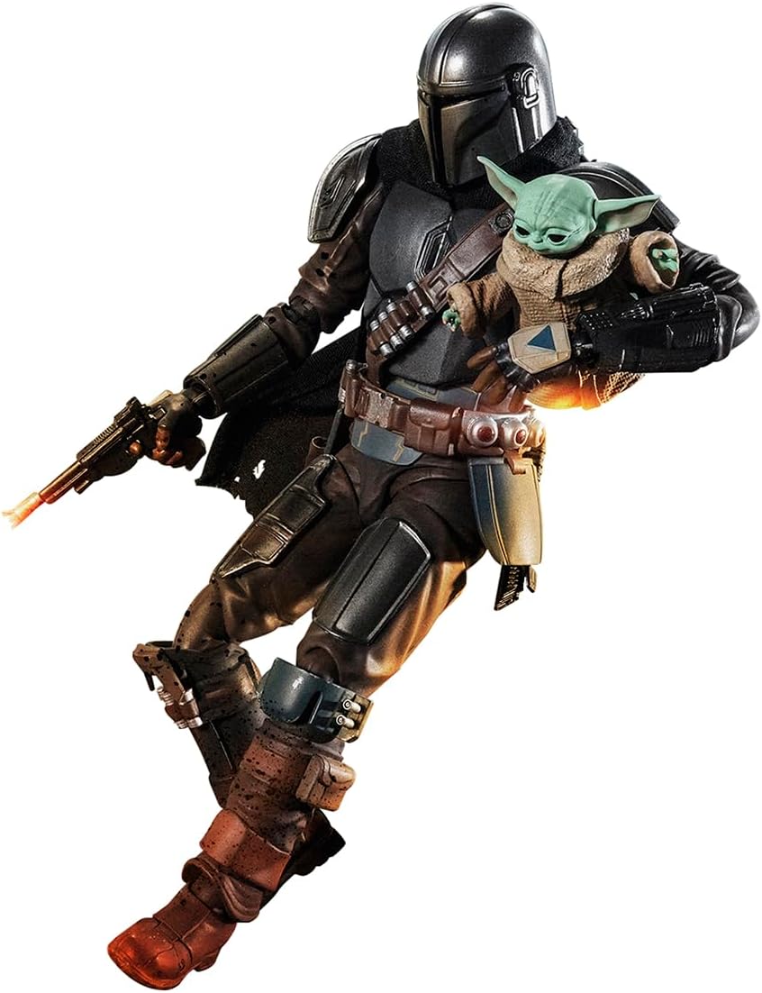 BANDAI SPIRITS S.H. Figuarts Star Wars The Mandalorian Approx. 5.9 inches (150 mm), ABS & PVC & Fabric, Pre-painted Action Figure