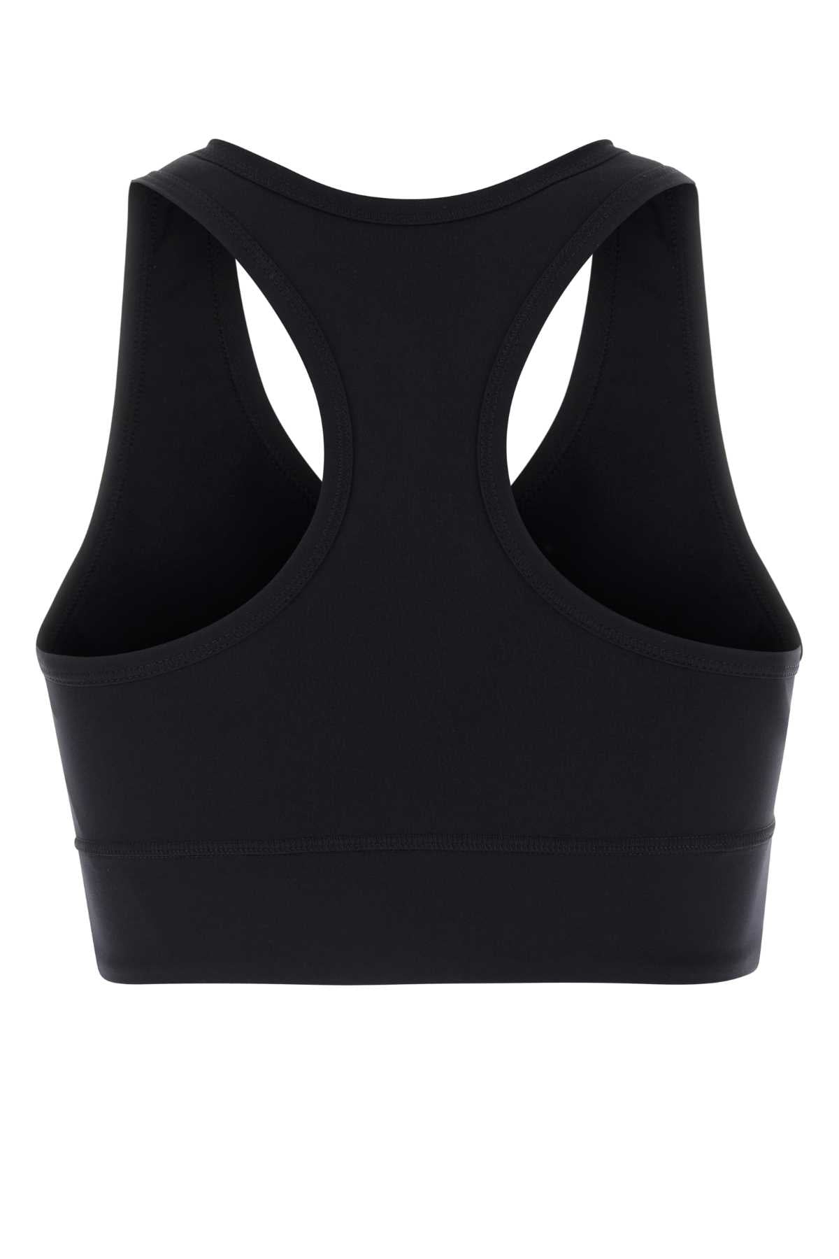 Balenciaga バレンシアガブラックストレッチナイロンクロップトップ - Image 1
