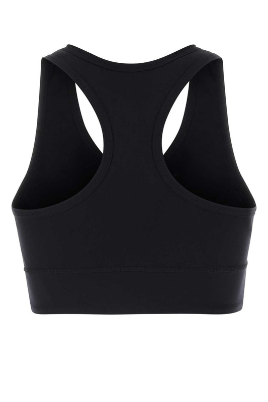Balenciaga バレンシアガブラックストレッチナイロンクロップトップ - Image 1