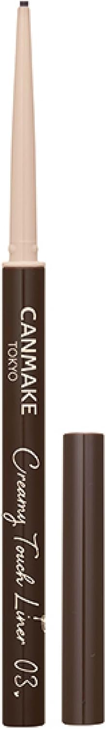 Canmake Creamy Touch Liner Gel 03, Dark Brown, 0.004 oz (0.10 g)