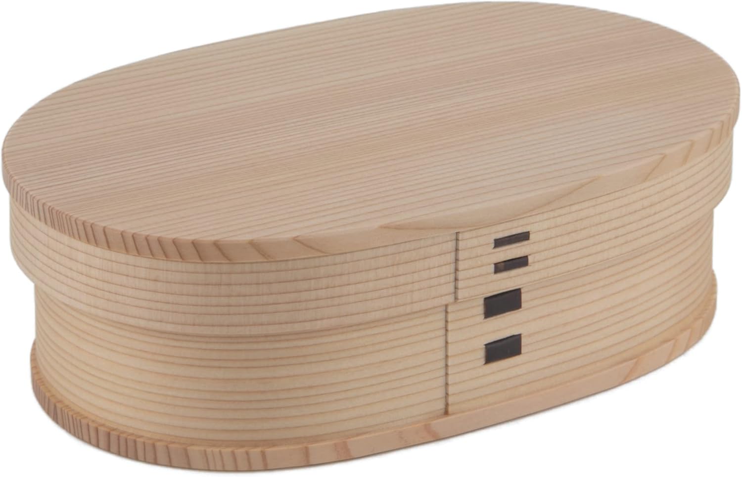Daitai Kikusha Akita Cedar Bent Bento (Small Size Bento - Medium), Bento Box, Lunch Box, Wooden Bento Box/Made in Japan, Urethane Painting, Traditional Crafts, Japanese Souvenir