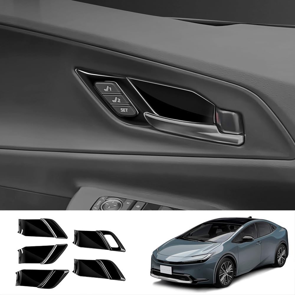 Toyota Prius 60 Series Dedicated Door Handle Cover PRIUS 60 Series Interior Door Handle Garnish Door Inner Panel Interior Parts Custom Inner Door Handle Panel Piano Black