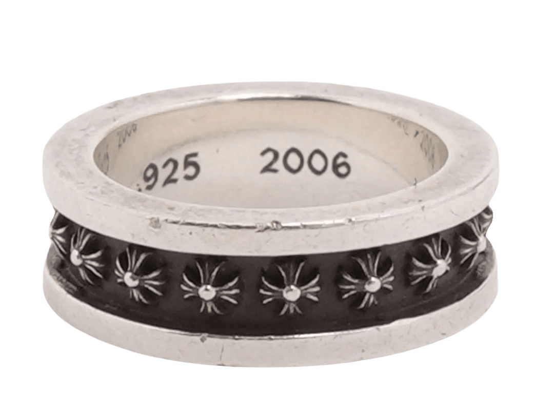 CHROME HEARTS 'PLUS CROSS' ETERNITY SILVER RING