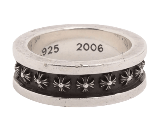 CHROME HEARTS 'PLUS CROSS' ETERNITY SILVER RING