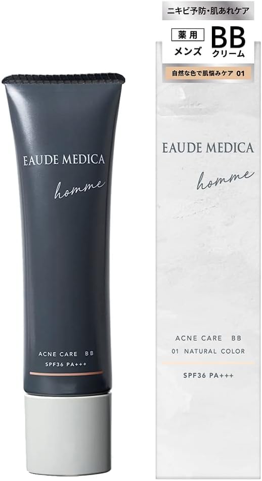 [Quasi-drug] Eau De Medicaom Medicated Acne Care BB 1.1 oz (30 g) (Natural Color 01) Men's BB Cream Concealer UV Care / SPF36 PA+++