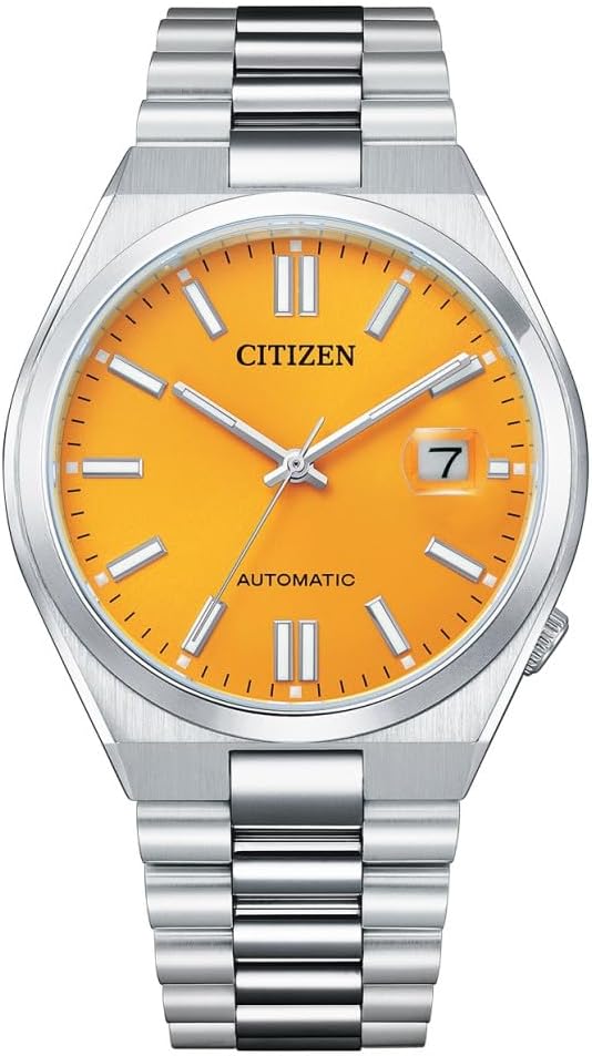 Citizen Men's Analog Automatic Watch Tsuyosa, Yellow, One Size, Mechanical