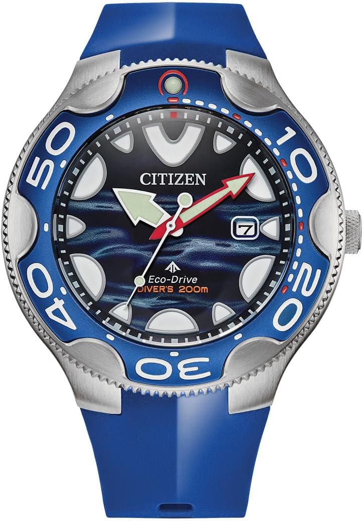 Citizen PROMASTER BN0238-02L Eco-Drive Wristwatch, Men's, Solar, Waterproof, Orca BN0238-02L Men's Blue