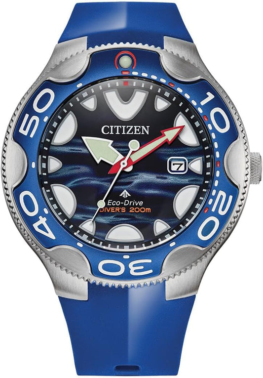 Citizen PROMASTER BN0238-02L Eco-Drive Wristwatch, Men's, Solar, Waterproof, Orca BN0238-02L Men's Blue