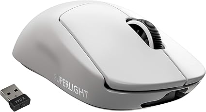 Logicool G-PPD-003WL-WH Wireless Gaming Mouse, G-PPD-003WL-WH, Lightweight, Less Than 2.2 oz (63 g), LightSPEED HERO, 25K Sensor, POWERPLAY Wireless, Charging, Compatible Gaming Mouse, White, PC