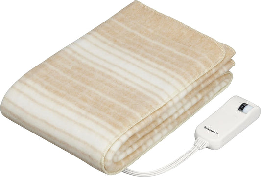Panasonic Electric Heating Pad Single 160×85cm Machine Washable with Room Temperature Sensor, Beige DB-U31LS-C
