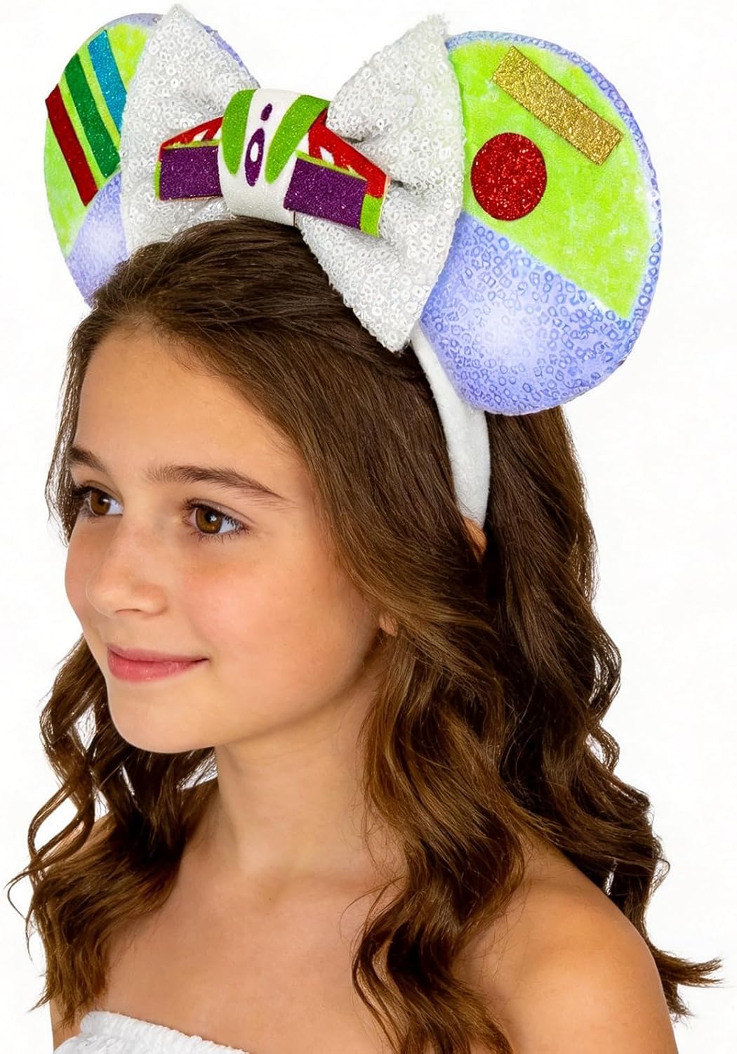 Tarocynn 2 diademas de orejas de ratón de Halloween con luz LED, diademas de lentejuelas para fiestas y accesorios de cosplay