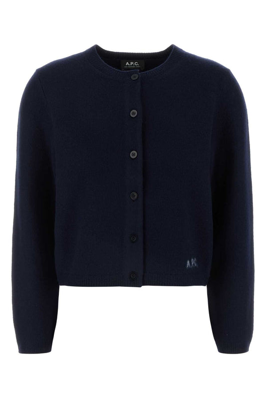 A.p.c. A.P.C.ネイビーブルーウールカーディガン - Image 1
