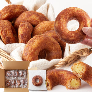 Natural Life Ring Apple Pie (10 pieces) with cream, individually packaged, domestic apple powder, cinnamon flavor, donut-shaped, pie crust, snacks, baked goods, Western confectionery