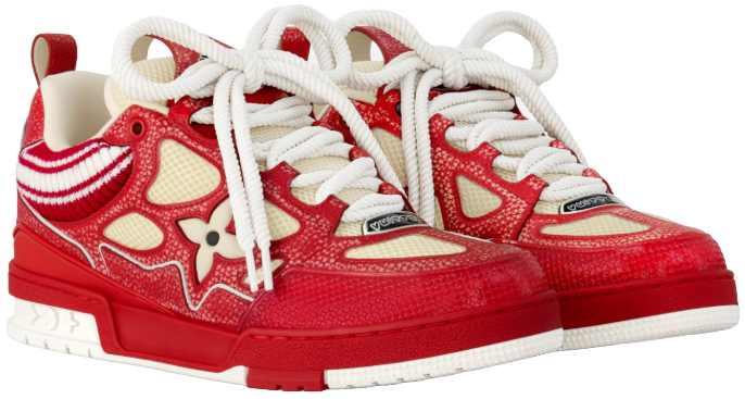 LOUIS VUITTON LV 'RED/BEIGE' SKATE SNEAKER