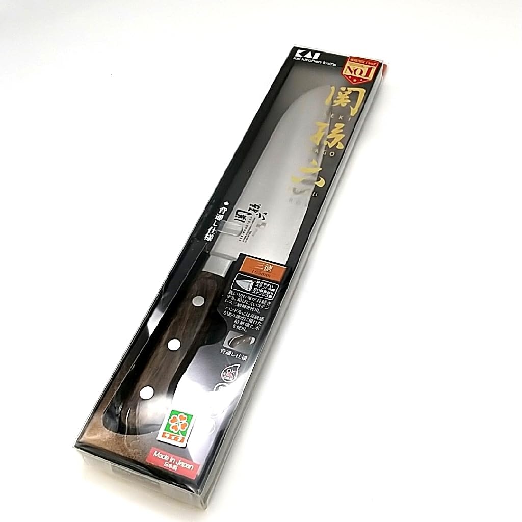 Kai Corporation AE5151 Santoku Knife, Seki Sonroku Aotou 6.5 inches (165 mm), Made in Japan