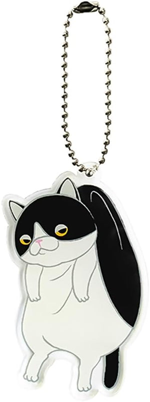 Shinada Global Mochi Neko Acrylic Keychain Pinch BK/WH MNAK-0068T
