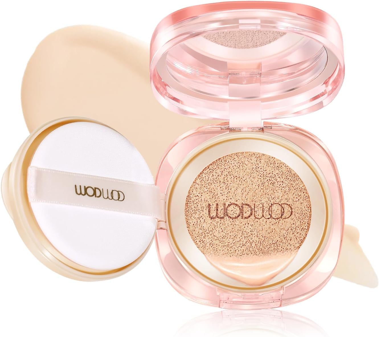 Cushion Foundation, Cushion BB Cream, Natural Cover & Gloss, Long Keep, Pore Cover, Moisturizing, Crumble Resistant, Semi-Matte Finish, Resistant to Sweat Sweat Base Makeup, #1 Ivory