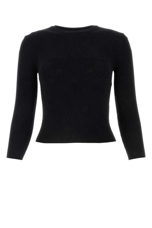 Balenciaga バレンシアガブラックウールブレンドセーター - Image 1