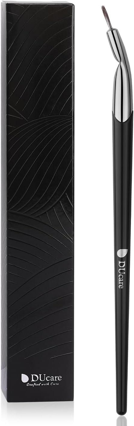 DUcare V04 Eyeliner Brush, Makeup Brush with Ultra-Fine Tip, Angled Design for Precision, Soft and Gentle on Skin, Easy to Use, 0.03mm Ultra-Fine Synthetic Fibers, Strong and Firm