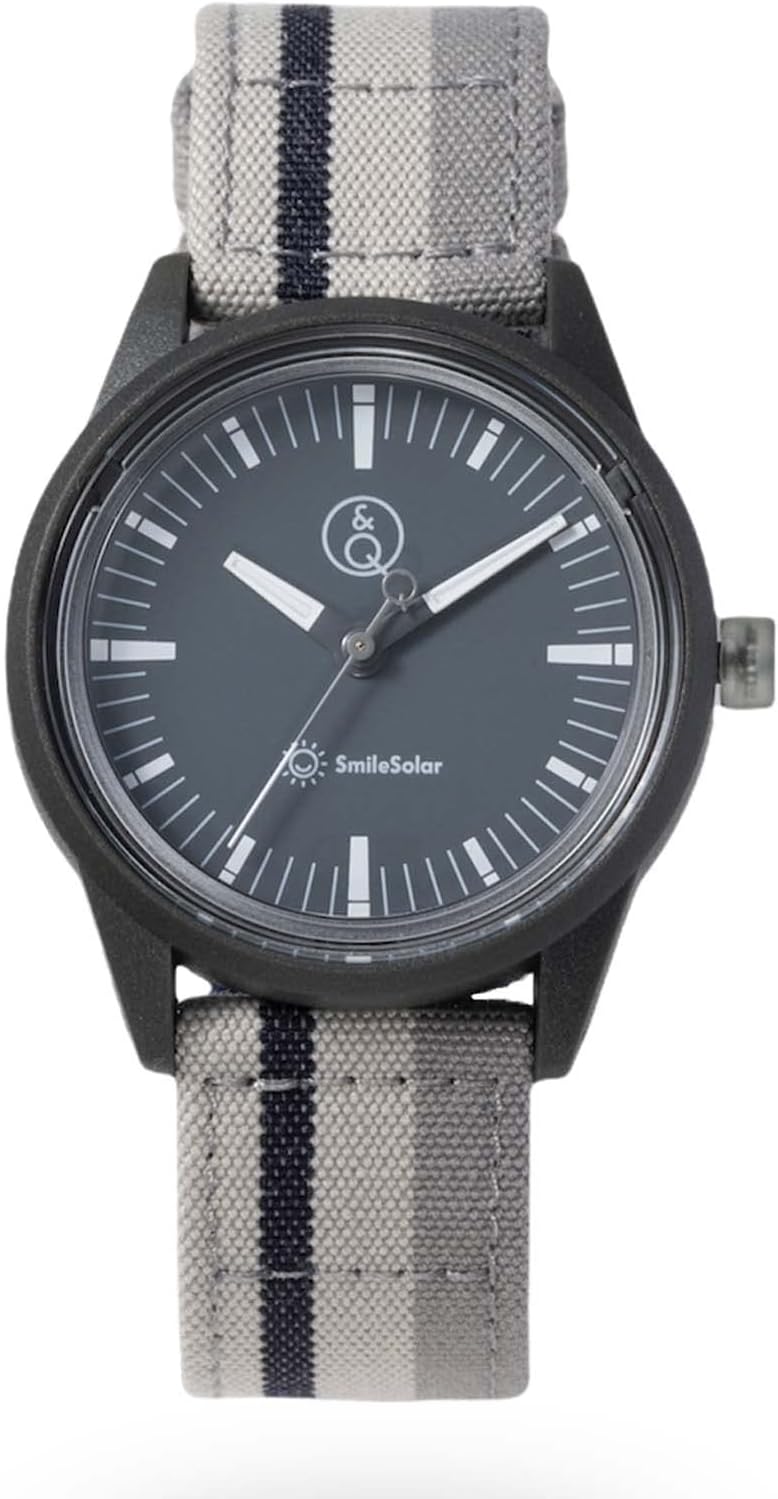 Citizen Watch R00A-002JK Cue & Cue Smile Solar Analog Wristwatch Waterproof Gray, gray, sports