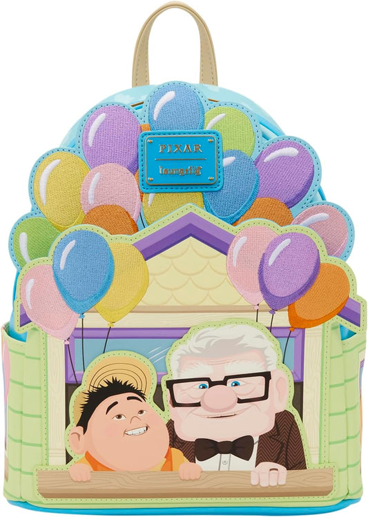 Loungefly Disney: Pixar - Up - Dug - Carl & Russell - Mini mochila bordada - Ideal para niños y adultos - Bolsas coleccionables